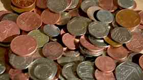A pile of coins