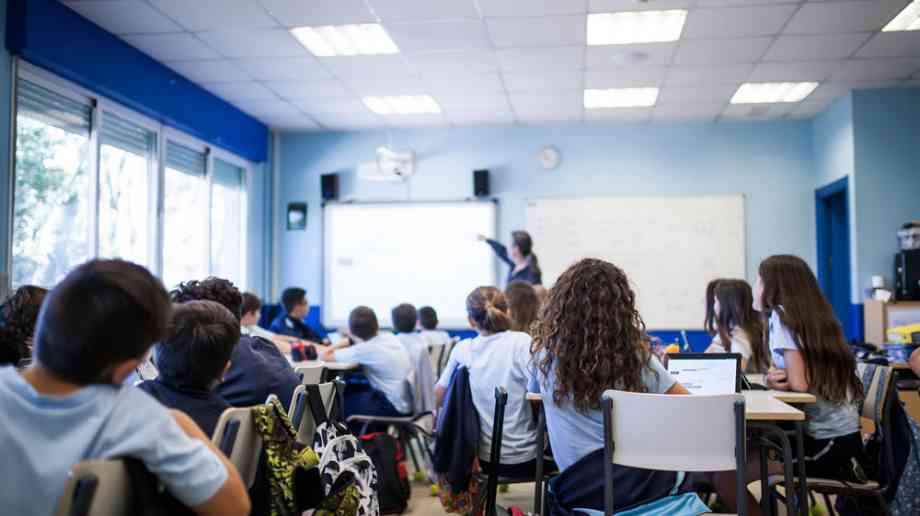 Girl on tablet in classroom
