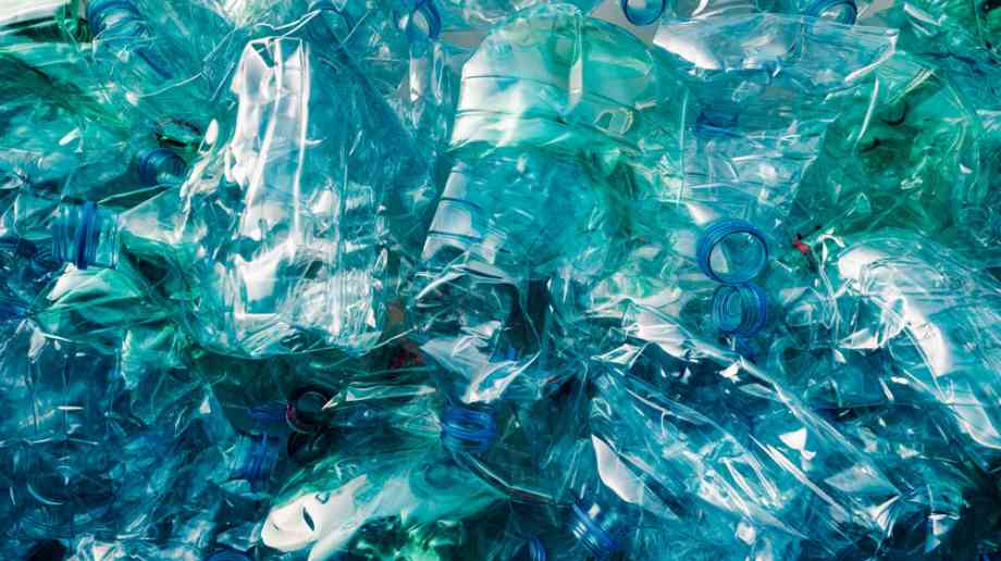 Crushed plastic bottles.