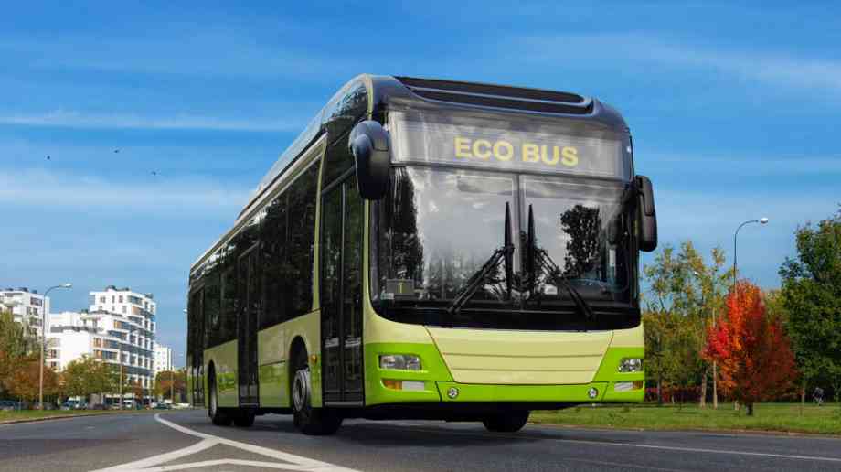 Electric green bus