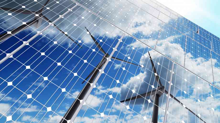 A close up image of a solar panel. 