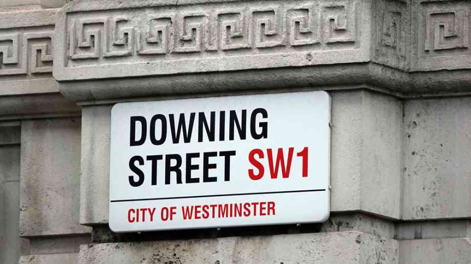 Downing Street City of Westminster street sign Downing Street City of Westminster street sign