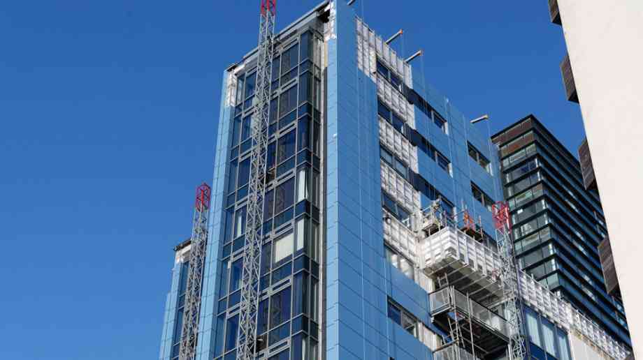 Building with cladding