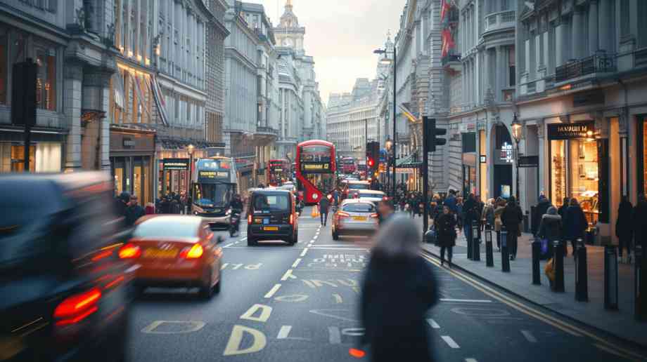 Busy street in London