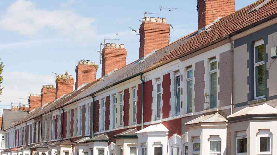 A row of terraced housing in Cardiff