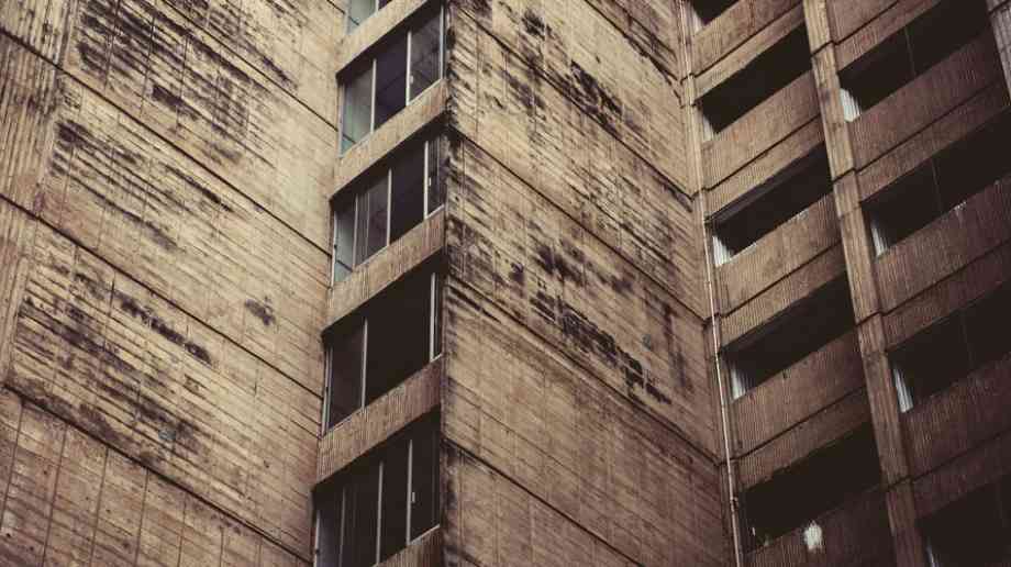 Dilapidated block of flats.